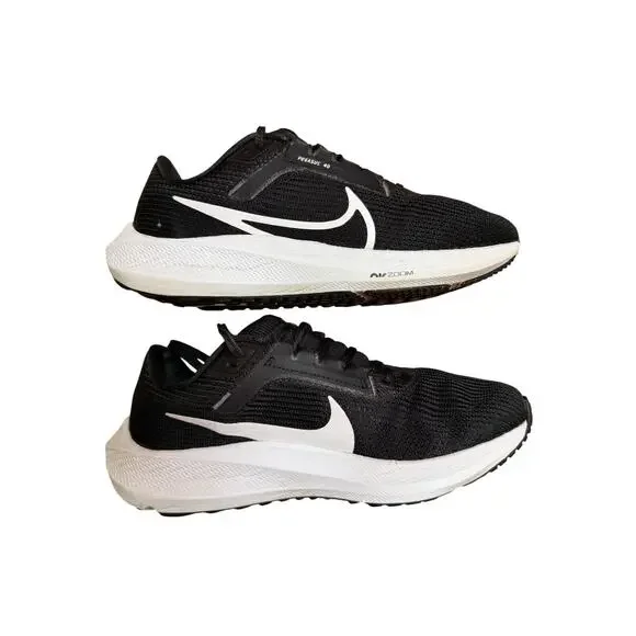 Nike Air Zoom Pegasus 40 Running Shoes Black White Women's 7.5 GUC - Picture 6 of 8